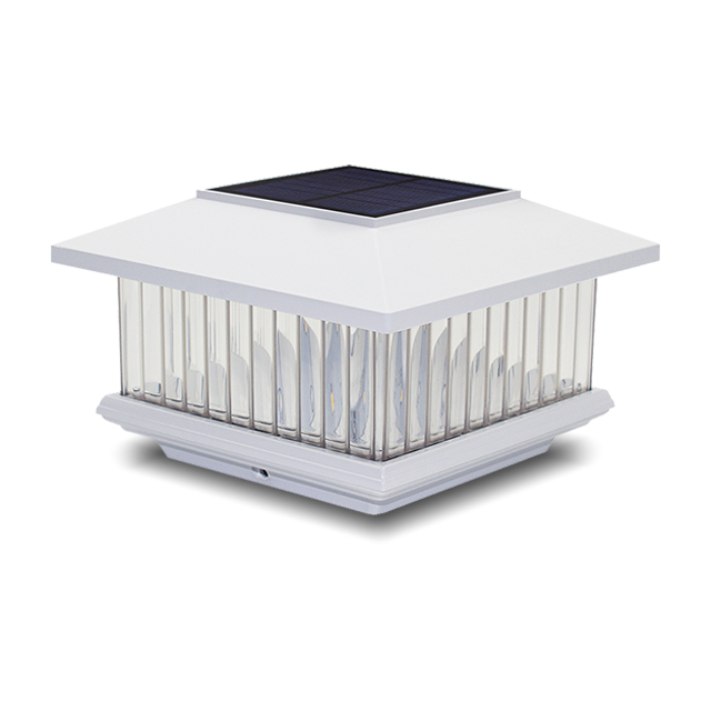 2211-PF1 WH White Plastic Solar Post Cap Light