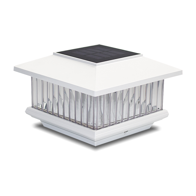 2211-PF1 WH White Plastic Solar Post Cap Light